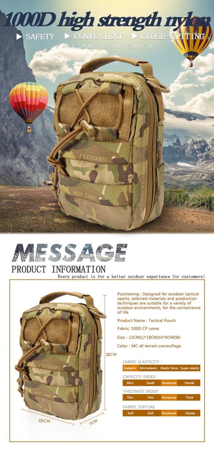 Malote militar de caminhada exterior portátil do saco de serviço público tático do malote EMT de Molle