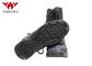 Da correia do exército da borracha botas táticas militares do deslizamento não - com cor lateral do preto do zíper fornecedor